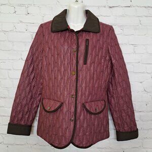 Rainforest Burgundy Cozy Quilted Jacket Size Medium